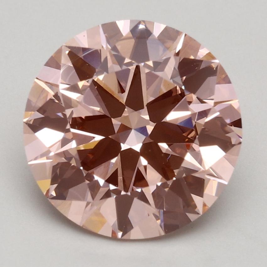 2.58 Ct. Fancy Intense Pink Round Lab Grown Diamond