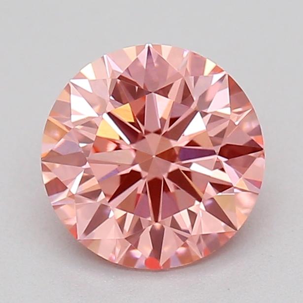 0.59 Ct. Fancy Vivid Pink Round Lab Grown Diamond