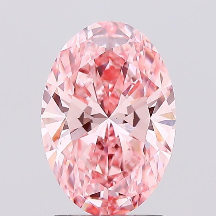 1.78 Ct. Fancy Vivid Pink Oval Lab Grown Diamond