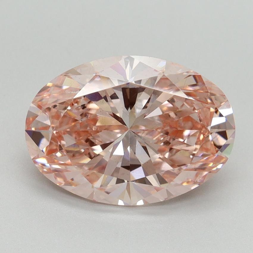 3.03 Ct. Fancy Vivid Pink Oval Lab Grown Diamond