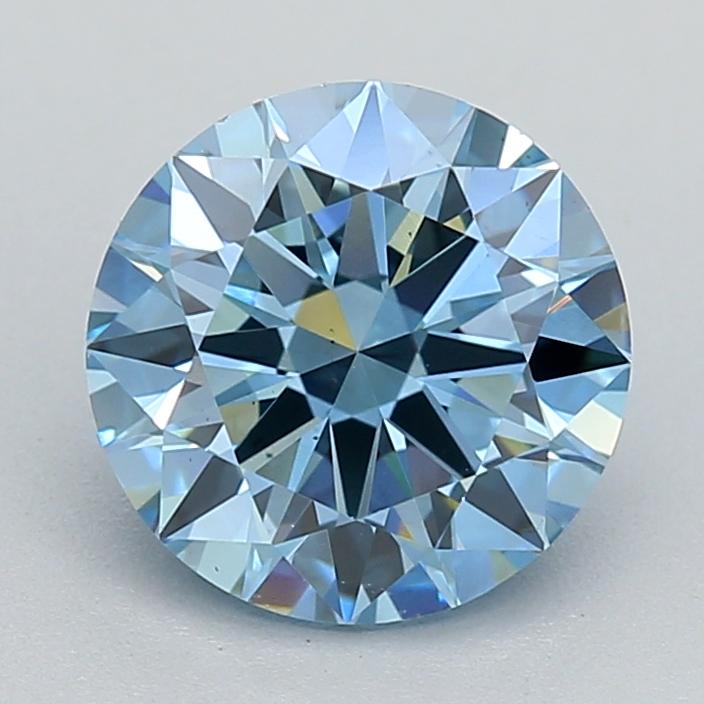 1.40 Ct. Fancy Vivid Blue Round Lab Grown Diamond