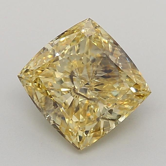 2.02 Ct. Fancy  Yellow Cushion Lab Grown Diamond