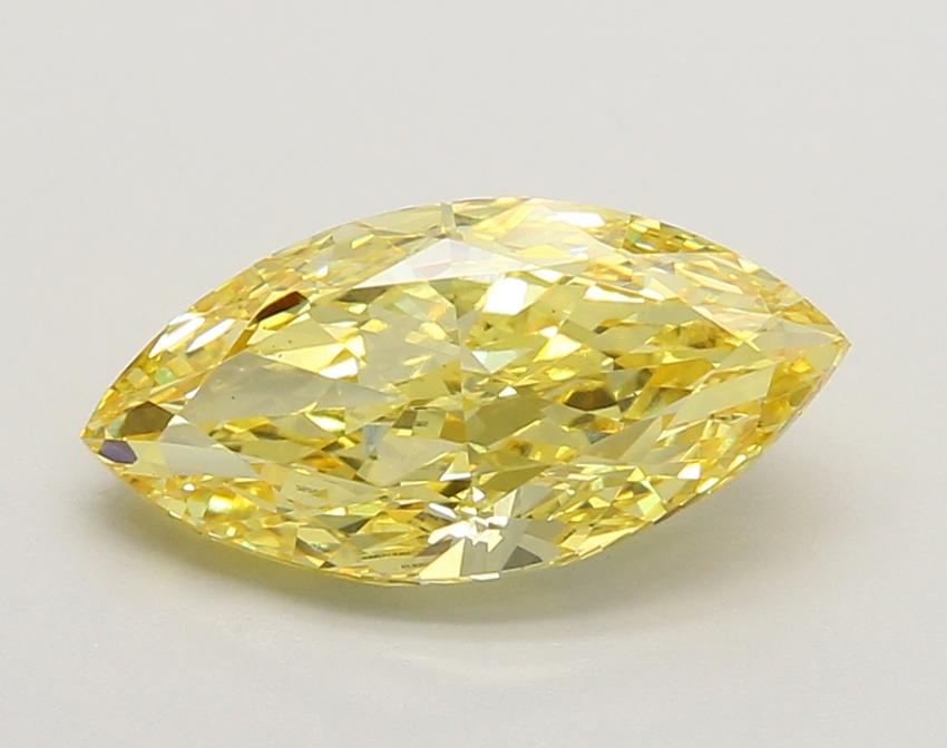 2.45 Ct. Fancy Vivid Yellow Marquise Lab Grown Diamond