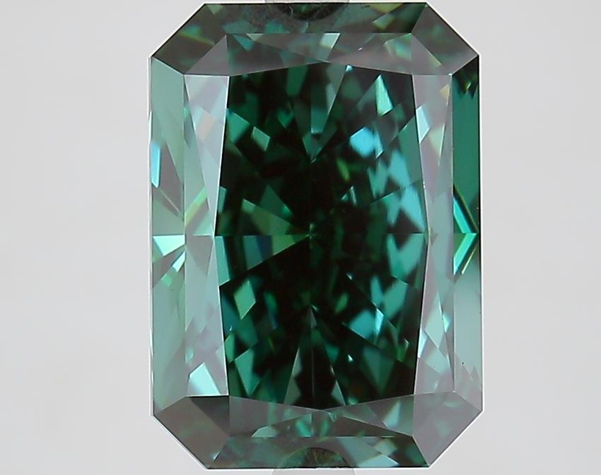 5.36 Ct. Fancy Vivid Green Radiant Lab Grown Diamond