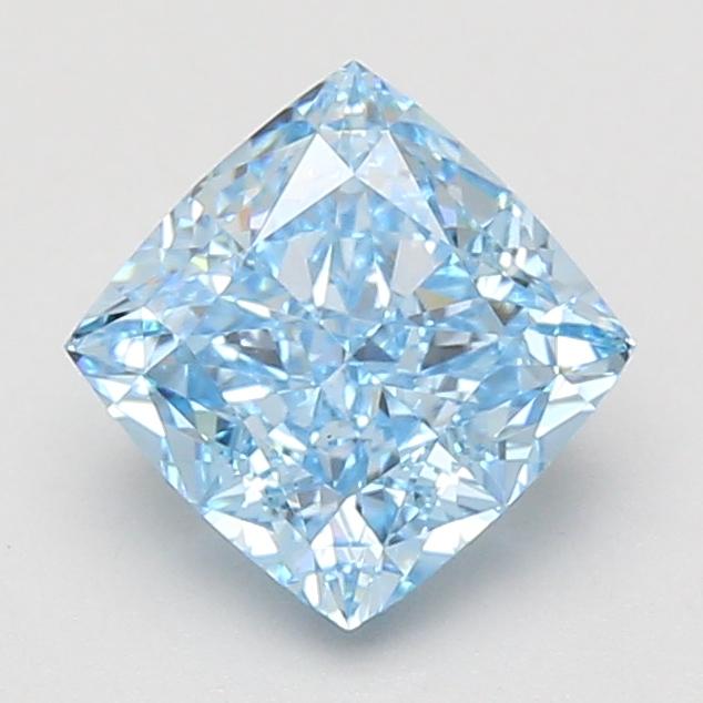 2.10 Ct. Fancy Vivid Blue Cushion Lab Grown Diamond