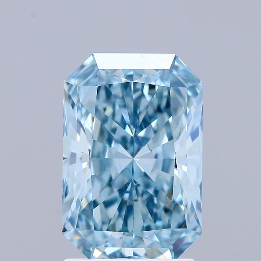 2.11 Ct. Fancy Vivid Blue Radiant Lab Grown Diamond