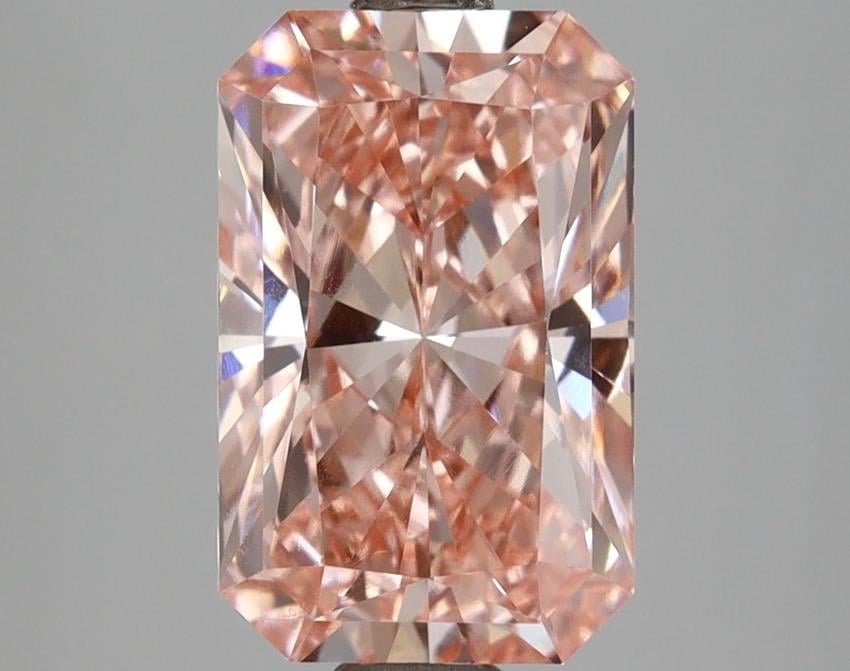 3.18 Ct. Fancy Vivid Pink Radiant Lab Grown Diamond