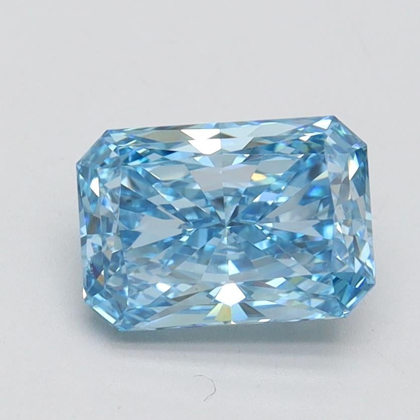 1.52 Ct. Fancy Vivid Blue Radiant Lab Grown Diamond