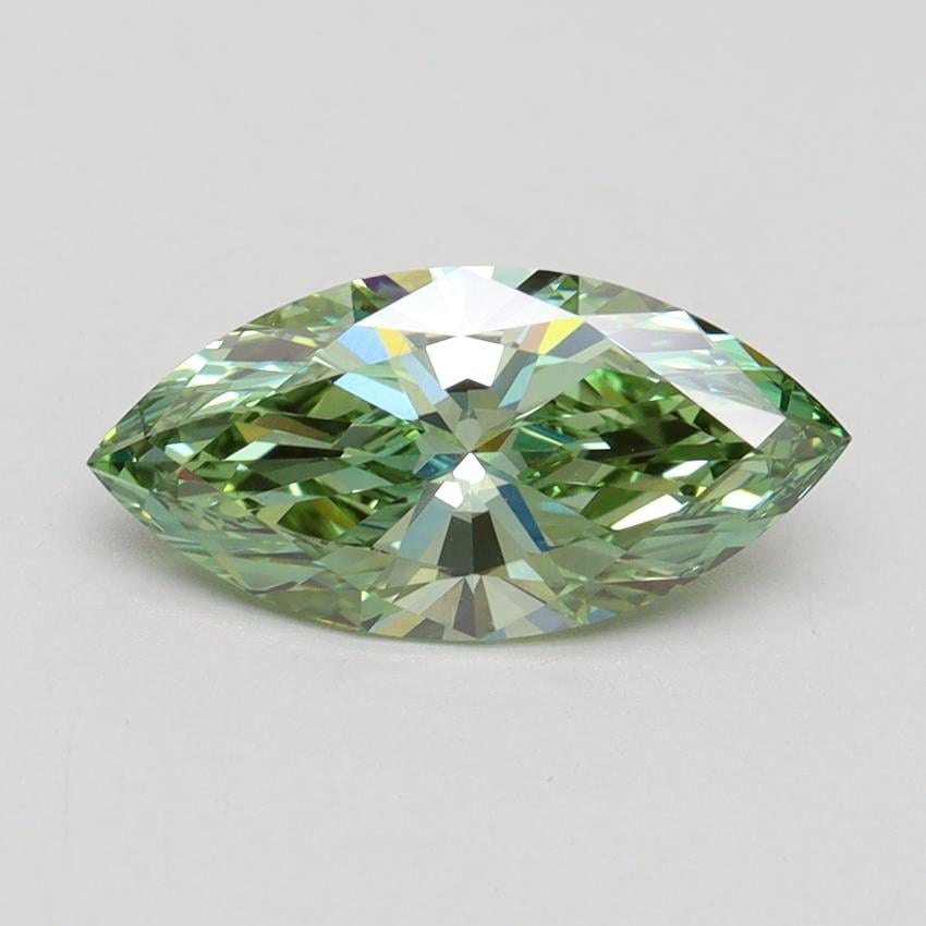 1.54 Ct. Fancy Vivid Green Marquise Lab Grown Diamond