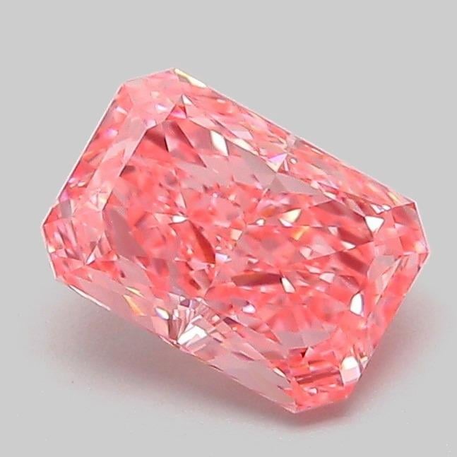 1.07 Ct. Fancy Vivid Pink Radiant Lab Grown Diamond
