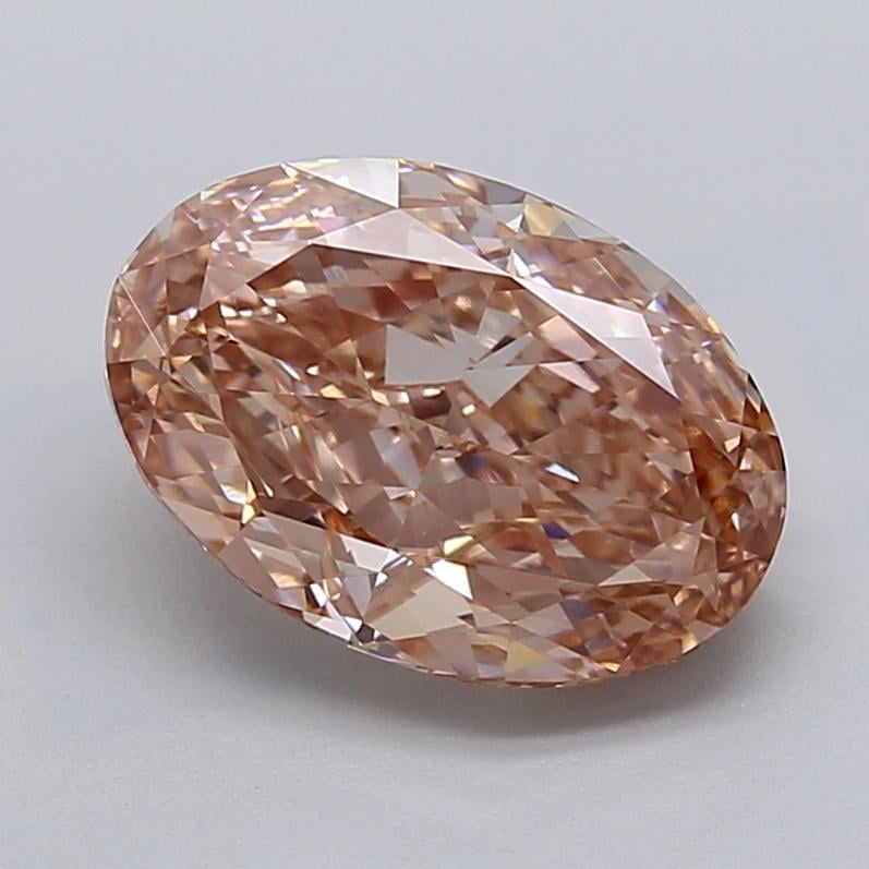 4.02 Ct. Fancy Intense  Pink Oval Lab Grown Diamond