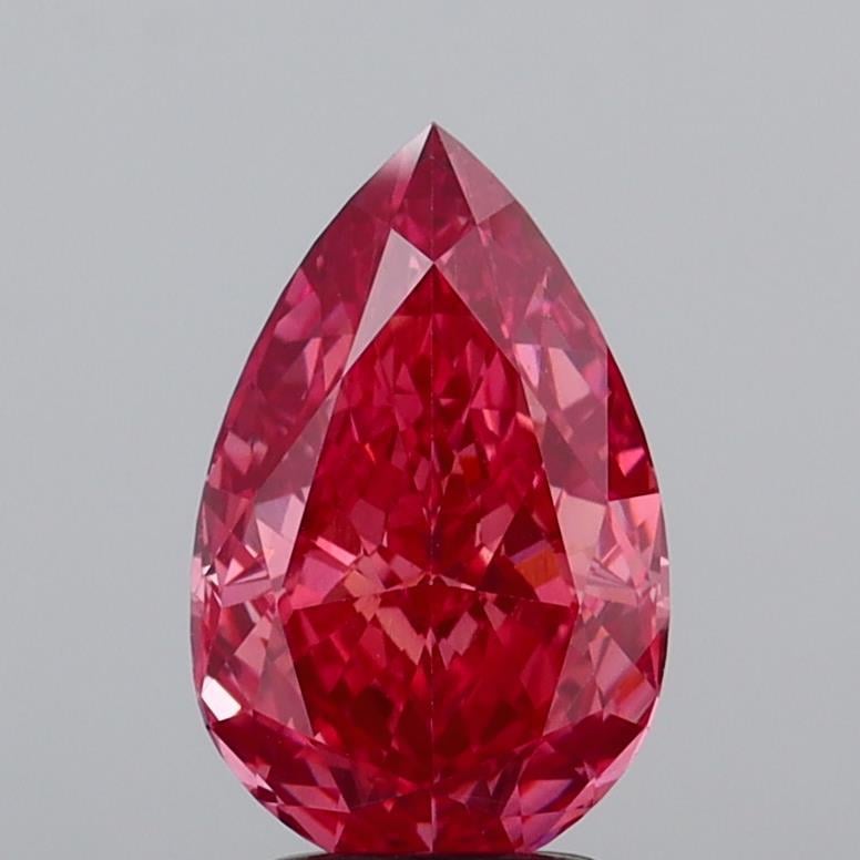 3.06 Ct. Fancy Vivid  Pink Pear Lab Grown Diamond