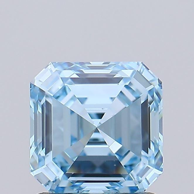 1.27 Ct. Fancy Vivid Blue Asscher Lab Grown Diamond