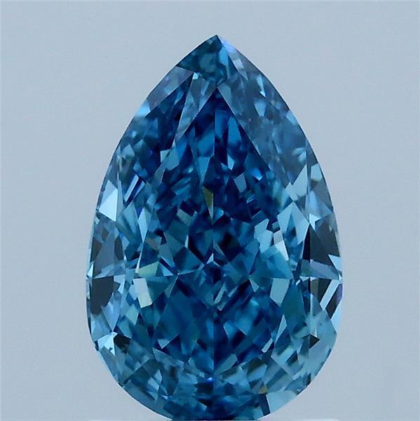 1.58 Ct. Fancy Vivid Blue Pear Lab Grown Diamond