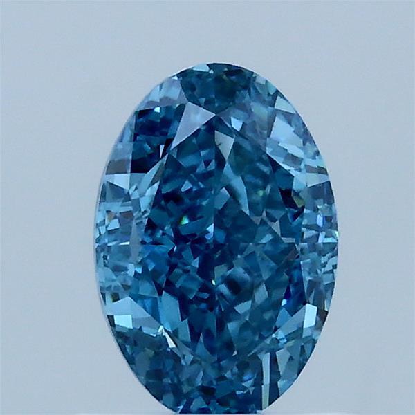 1.07 Ct. Fancy Vivid Blue Oval Lab Grown Diamond