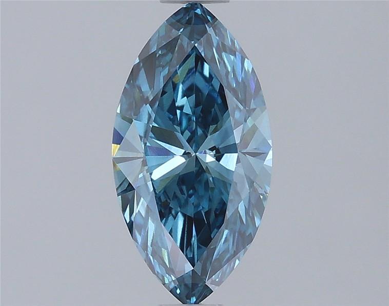 0.85 Ct. Fancy Vivid Blue Marquise Lab Grown Diamond