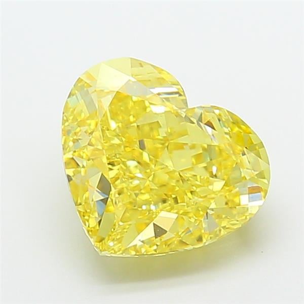 3.47 Ct. Fancy Intense Yellow Heart Lab Grown Diamond