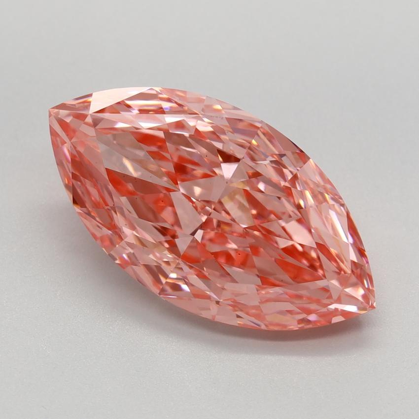4.80 Ct. Fancy Vivid Pink Marquise Lab Grown Diamond