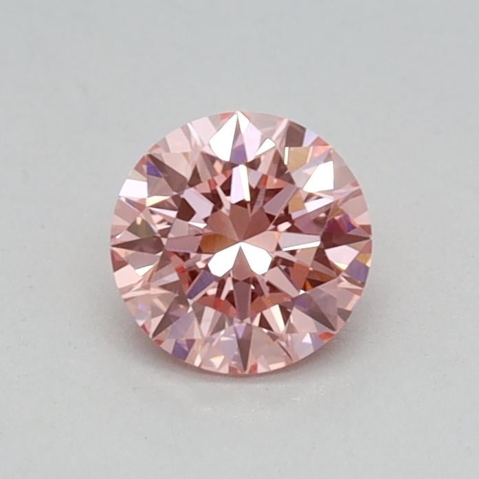 0.35 Ct. Fancy Vivid Pink Round Lab Grown Diamond