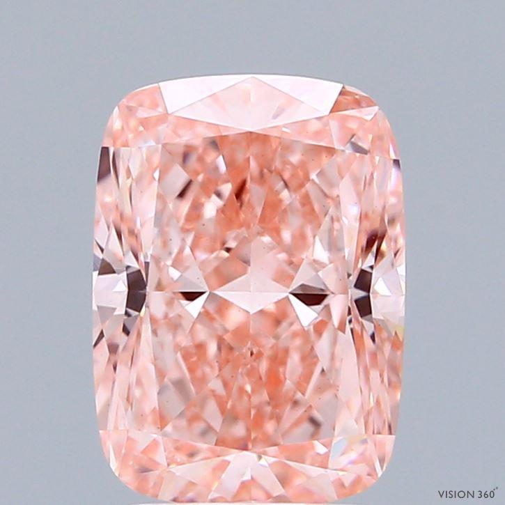 2.54 Ct. Fancy Vivid Pink Cushion Lab Grown Diamond