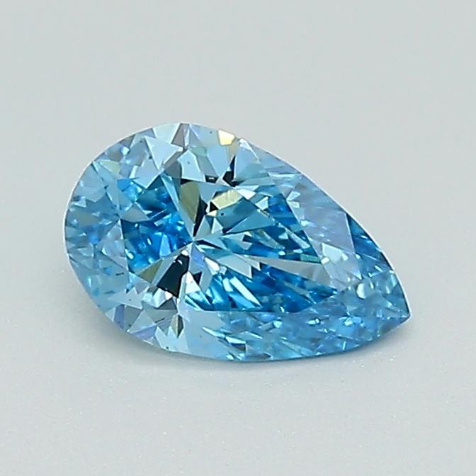 0.51 Ct. Fancy Vivid Blue Pear Lab Grown Diamond