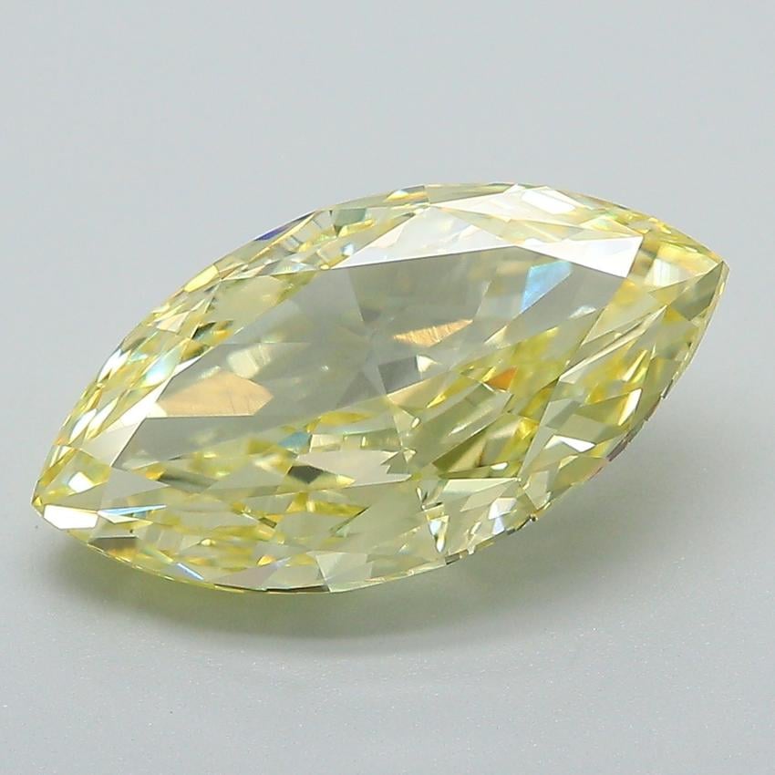 4.14 Ct. Fancy Intense Yellow Marquise Lab Grown Diamond