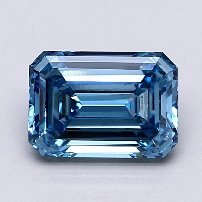 2.50 Ct. Fancy Vivid  Blue Emerald Lab Grown Diamond
