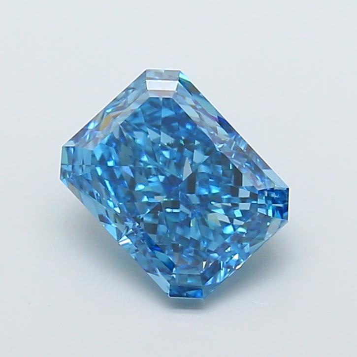 4.06 Ct. Fancy Vivid Blue Radiant Lab Grown Diamond