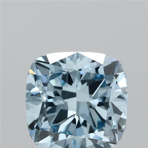 1.18 Ct. Fancy Vivid Blue Cushion Lab Grown Diamond