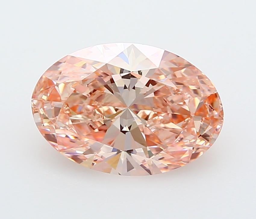 3.03 Ct. Fancy Vivid  Pink Oval Lab Grown Diamond