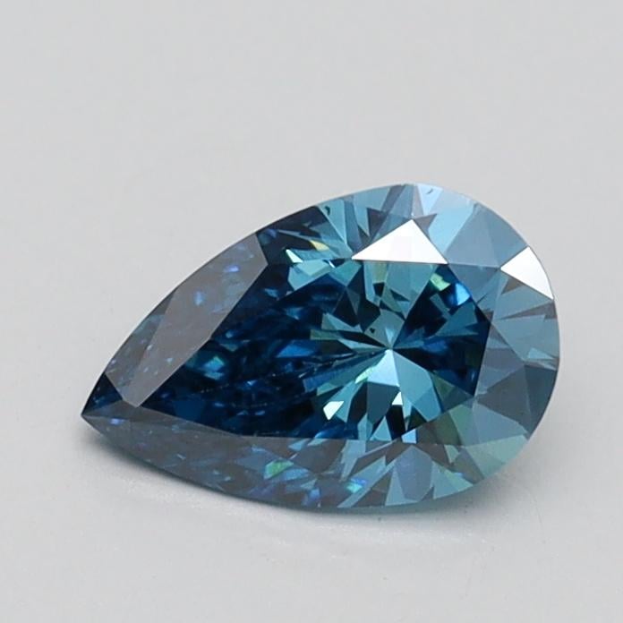 0.60 Ct. Fancy Vivid Blue Pear Lab Grown Diamond