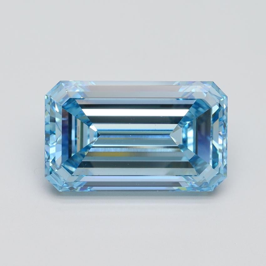 9.54 Ct. Fancy Vivid Blue Emerald Lab Grown Diamond