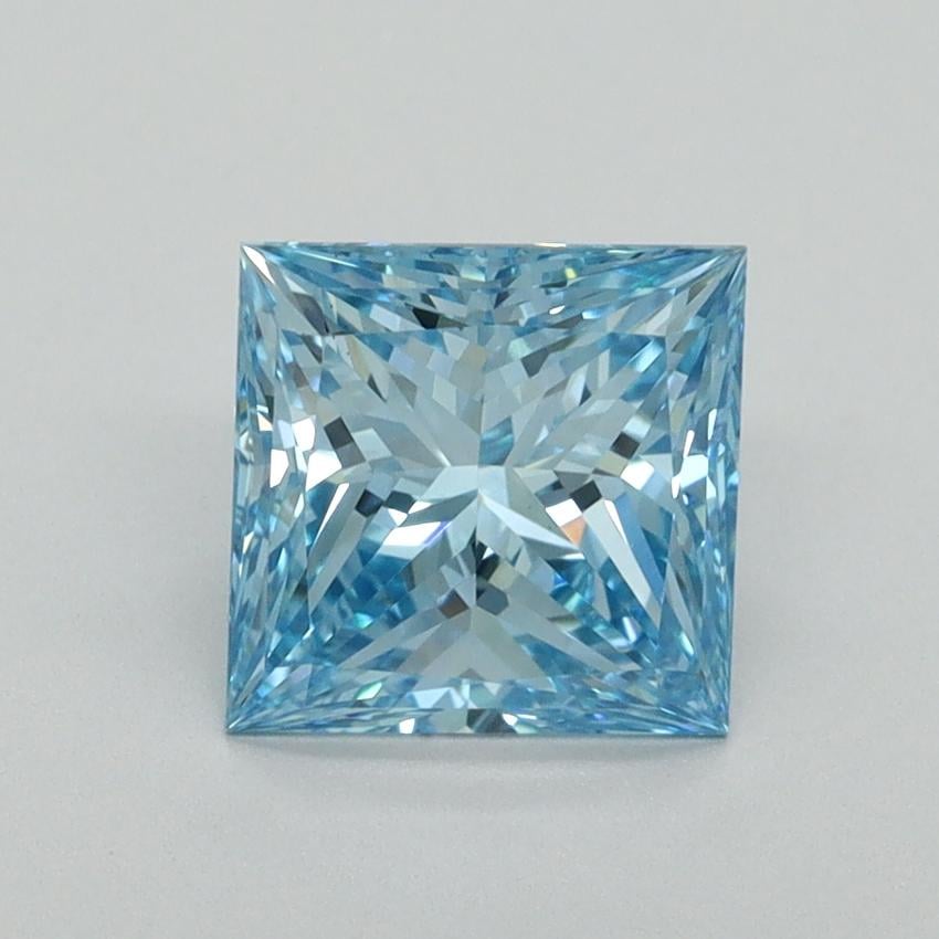 1.52 Ct. Fancy Vivid Blue Princess Lab Grown Diamond