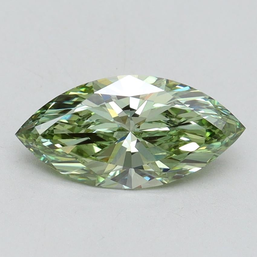 1.07 Ct. Fancy Vivid Green Marquise Lab Grown Diamond
