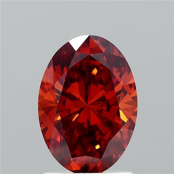 1.59 Ct. Fancy Intense Brownish Orange Oval Lab Grown Diamond