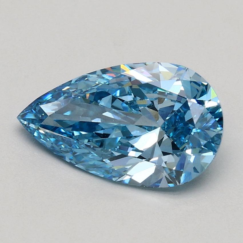 1.00 Ct. Fancy Vivid Blue Pear Lab Grown Diamond