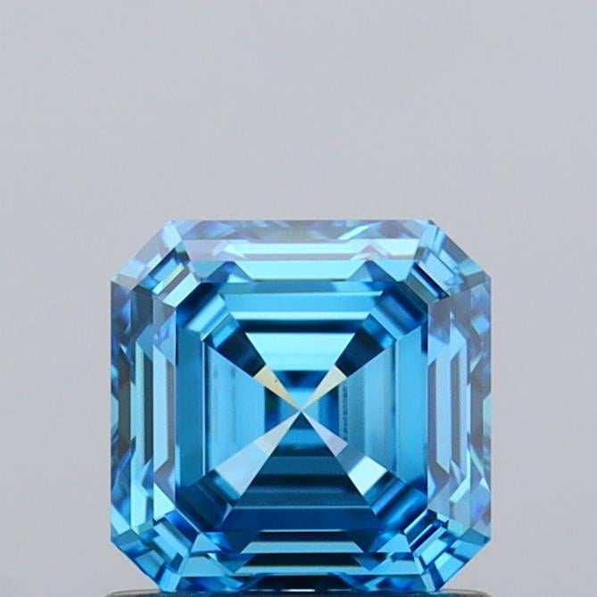 1.05 Ct. Fancy Vivid Blue Asscher Lab Grown Diamond