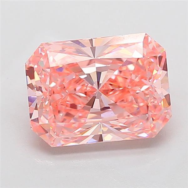 5.01 Ct. Fancy Vivid  Pink Radiant Lab Grown Diamond