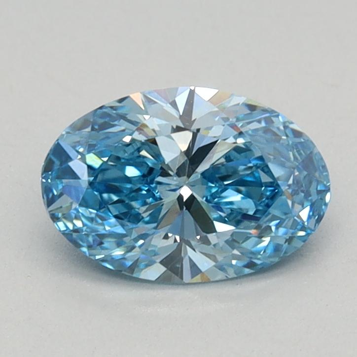 0.59 Ct. Fancy Vivid Blue Oval Lab Grown Diamond