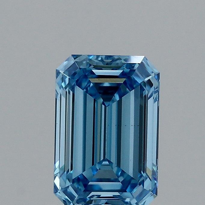 0.97 Ct. Fancy Vivid Blue Emerald Lab Grown Diamond