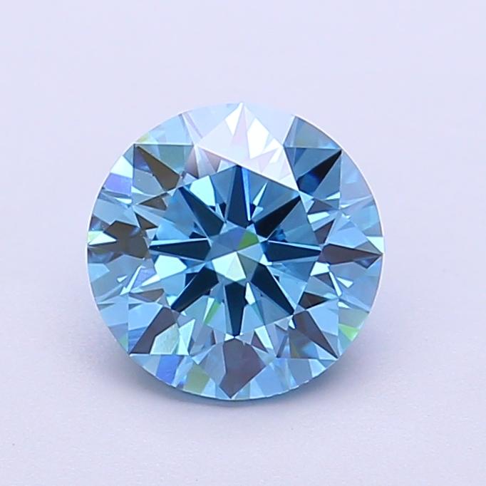 1.38 Ct. Fancy Vivid Blue Round Lab Grown Diamond