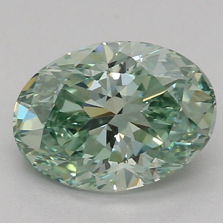 1.08 Ct. Fancy Vivid Green Oval Lab Grown Diamond