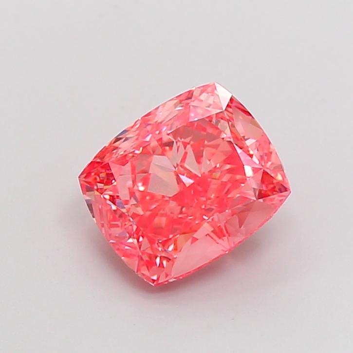 3.55 Ct. Fancy Vivid  Pink Cushion Lab Grown Diamond