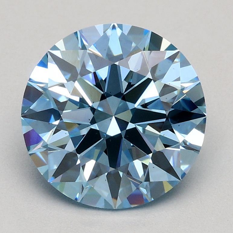 1.50 Ct. Fancy Blue Round Lab Grown Diamond