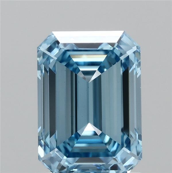 1.51 Ct. Fancy Vivid Blue Emerald Lab Grown Diamond