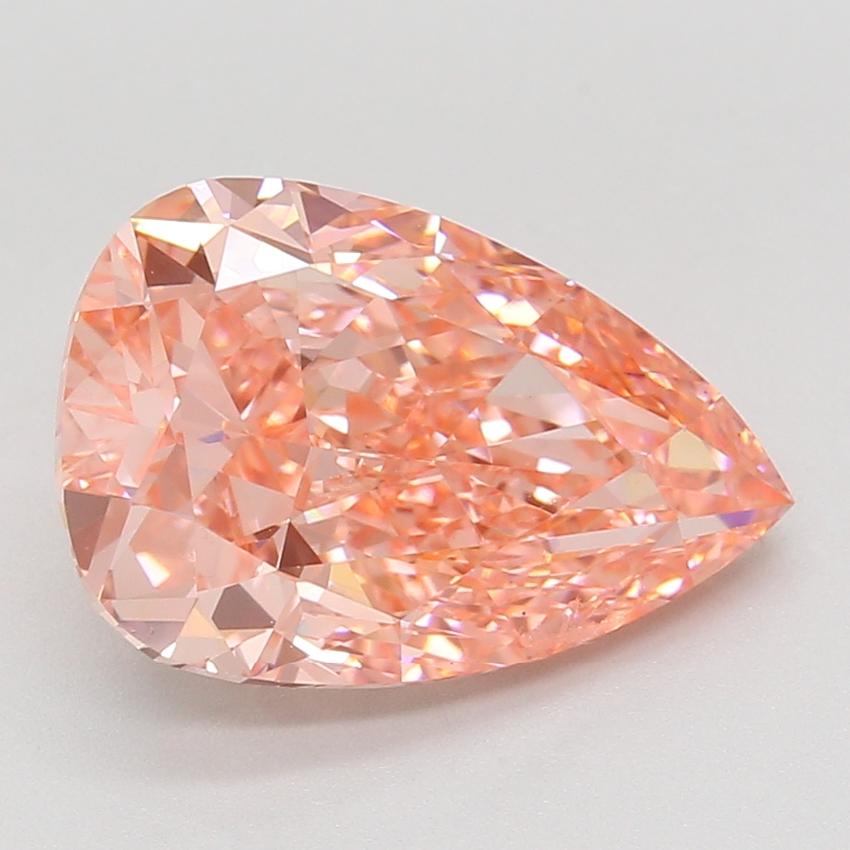 6.08 Ct. Fancy Vivid Pink Pear Lab Grown Diamond