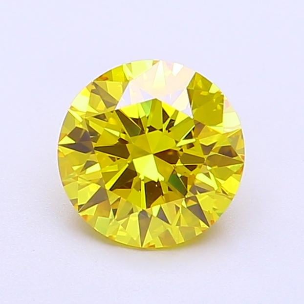 1.07 Ct. Fancy Vivid Yellow Round Lab Grown Diamond