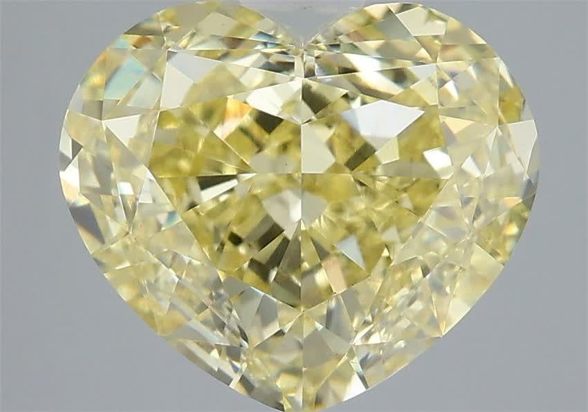 4.55 Ct. Fancy Intense Yellow Heart Lab Grown Diamond