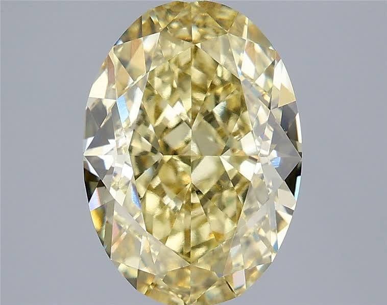 3.59 Ct. Fancy Intense Yellow Oval Lab Grown Diamond
