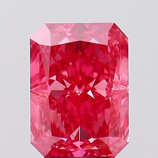 3.98 Ct. Fancy Vivid  Pink Radiant Lab Grown Diamond